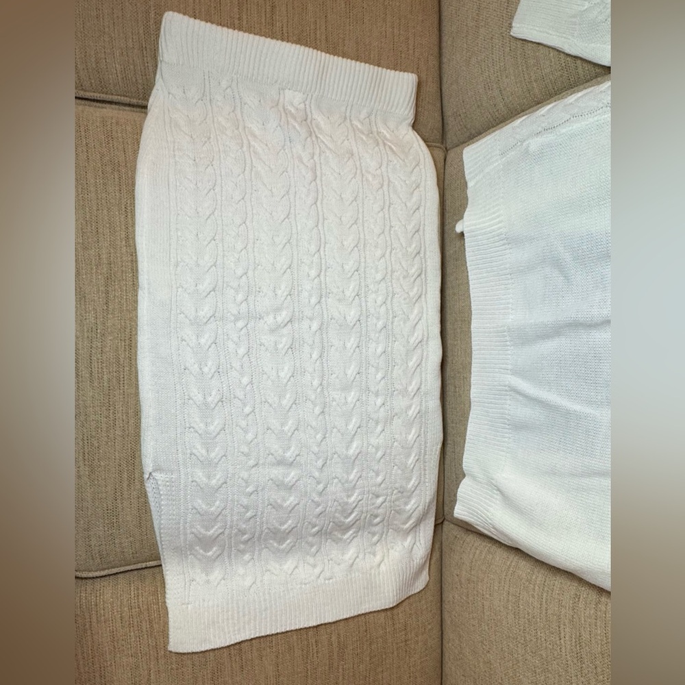 NWT Cable Knit 2-Piece Winter White Sweater Set - Picture 5 of 12